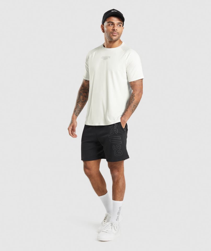 Men's Gymshark Steve Cook T-Shirts White | NZ 6NBMCT